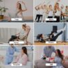 Grip Pilates Socks for Women, Yoga Slouch Socks with Grip for Barre Workout Hospital Long Scrunch Slipper Socks
