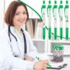 Ctosree Mental Health Awareness Pens Gifts Bulk 12 Style Green Ribbon Retractable Gel Pens Black Ink Mental Health Awareness Accessories Favors Items for Office Charity Stuffers(120 Pcs)