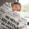 My Mental Breakdown Blanket, Mental Health/Inspirational Gifts for Women Men, Mental Health Counselor Gifts, Daily Affirmations, Stress Relief/Self Care Love Gifts, Calm Down Corner Supplies