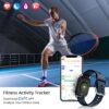 Luoba Smart Watches for Men, 1.69'' Answer/Make Call Android Smartwatch Activity Fitness Tracker with Heart Rate Sleep Monitor Calorie Step Counter Digital Fitness Watch Compatible Android iOS, Blue