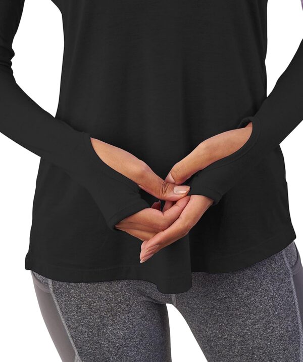 Bestisun Long Sleeve Yoga Workout Tops Lightweight Thumbhole Shirts Athletic Wear for Women