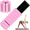 Pilates Wrist ＆ Ankle Weights for Women 1 Pair (1lb/2lb/4lb) Adjustable Wrist Weights to Increase Training Intensity, Yoga Pilates, Dance Ballet, Walking, Running