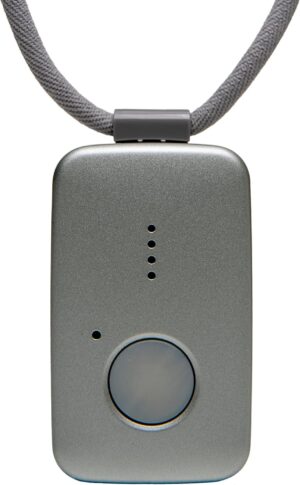 Medical Guardian MGMini – Medical Alert Necklace Systems for Seniors- Fast, Reliable Water-Resistant Panic Button, 4G GPS Tracker with 24/7 Emergency Operator Care -Includes Step Tracking (Silver)