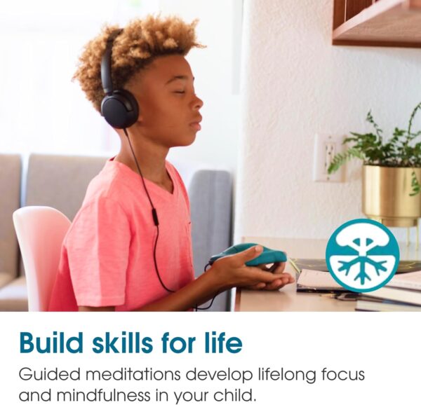 Zenimal Kids Meditation Audio Player - Patented Screen-Free Mindfulness Device with 9 Audio Meditations and 60 Minutes of Soothing Sounds and Music, Teal