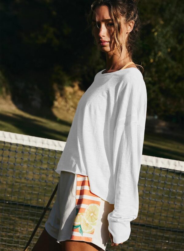 Women's Open Back Workout Crop Top Long Sleeve Casual Athletic Shirts Yoga Tee