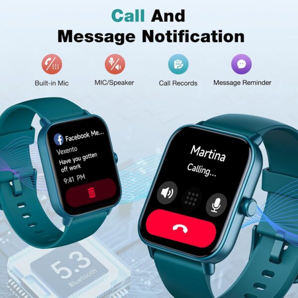 Fitpolo Smart Watch for Men Women,1.8” Touchscreen, Bluetooth Call, Alexa Built-in,24/7 Heart Rate,SpO2 Monitor,Step Counting,Sleep Tracking, IP68 Waterproof Fitness Tracker Watch for Android iPhone