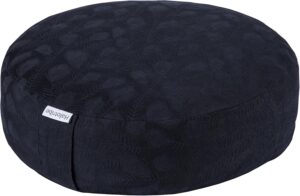 Meditation Cushion, Comfortable Meditation Pillow With Peacock Feather Jacquard Cover. Buckwheat Hull Filled Zafu Floor Pillow 16 * 16 * 5 in