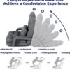 STHOUYN Comfy Floor Chair Bedroom 2 USB Charging Ports, 5-Position Couch Gaming Lounge Chairs Adults, Indoor Folding Lazy Sofa Meditation Arm Dorm Chair Living Room (Grey)