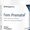 Metagenics Fem Prenatal - Prenatal Vitamin & Minerals Supplement* - Prenatals for Women* - with Vitamin C, Iodine & Biotin - Multivitamins Gentler to The System - 30 Packets