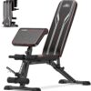 FLYBIRD Multifunctional Weight Bench with Leg Extension and Preacher Curl Pad, Adjustable and Foldable Workout Bench for Home Gym, 800LBS Weight Capacity Exercise Bench for Full Body Strength Training