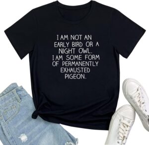 ROSEPARK Women I AM NOT Cute Graphic T-Shirts Teen Girls Funny Tees