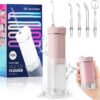 Portable Mini Water Dental Flosser for Teeth Cleaning Pick,Travel Oral Irrigator with Telescopic Water Tank,4 Modes and Waterproof Design-Perfect for Braces,Bridges,Home&Travel Dental Care