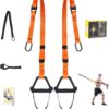 Moulyan Bodyweight Resistance Training Straps,Suspension Training Straps Complete Home Gym Fitness Trainer kit for Full-Body Workout Easy Setup Gym Home Outdoors