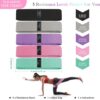 Fabric Resistance Bands for Working Out, 5 Levels Booty Bands for Women Men, Cloth Workout Bands Resistance Loop Exercise Bands for Legs Butt at Home Fitness, Yoga, Pilates