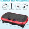 AXV Vibration Plate Fitness Platform Exercise Machine Vibrating Lymphatic Drainage Shaking Full Body Shaker Workout Vibrate Stand Shake Board Sport Gym for Weight Loss Fat Burner for Women Men