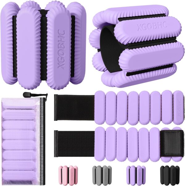Ankle Weights Set of 2, Adjustable Wrist & Ankle Weights for Women Men Kids, Strength Training Wearable Leg Arm Weight for Yoga, Dance, Ballet, Running, Swimming, Gym
