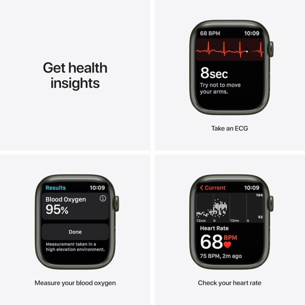 Apple Watch Series 7 [GPS + Cellular 45mm] Smart Watch w/Green Aluminum Case with Clover Sport Band. Fitness Tracker, Blood Oxygen & ECG Apps, Always-On Retina Display, Water Resistant