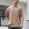 Men's Cotton T-Shirts Oversized Unisex Short Sleeves Casual Loose Wash Solid Basic Tee Tops