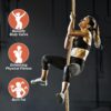 Climbing Rope 1.5" Diameter Gym Climbing Rope for Adults,20FT,25FT,30FT Length Strength Training Workout Climbing Rope,Physical Education Fitness Equipment, Home Workout