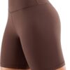CRZ YOGA Women's Naked Feeling Biker Shorts - 6 Inches High Waist Yoga Workout Running Gym Spandex
