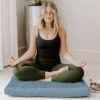 Florensi Meditation Mat Zabuton, Velvet Floor Cushions for Sitting, Meditation Cushions and Pillows with 100% Cotton Insert, Yoga Cushion for Women and Men