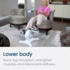 PhysioPedal® Arm & Leg Pedal Exerciser, Dual Mode, 8 Motorized Speeds, 5 Adjustable Resistance Levels, LCD Display, Magnetic Remote, to Enhance Mobility, Recovery, Joint Health