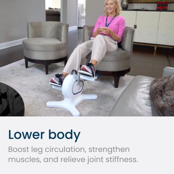 PhysioPedal® Arm & Leg Pedal Exerciser, Dual Mode, 8 Motorized Speeds, 5 Adjustable Resistance Levels, LCD Display, Magnetic Remote, to Enhance Mobility, Recovery, Joint Health