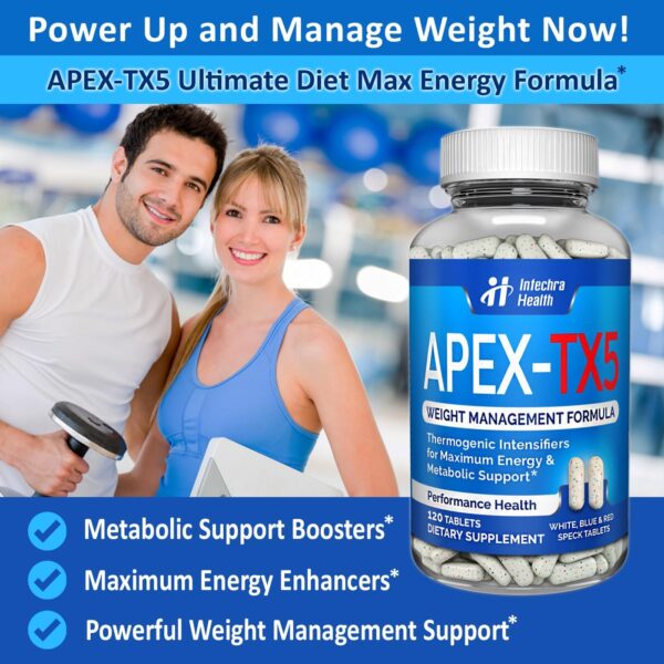 Weight Management Dietary Supplement 120 White Blue Red Speck Tablets Manufactured in the USA Highest Professional Quality