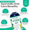 Ayurvedic Organic Oil Pulling for Teeth and Gums | Refreshing Mint Flavored Oral Rinse Mouthwash | Essential Oils for Bad Breath | Whitening Teeth & Fresh Breath | (3 Pack,8oz)