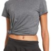 BALEAF Women's Short Sleeve Running Workout Shirts Athletic Tops Lightweight Quick Dry Training Yoga Crewneck
