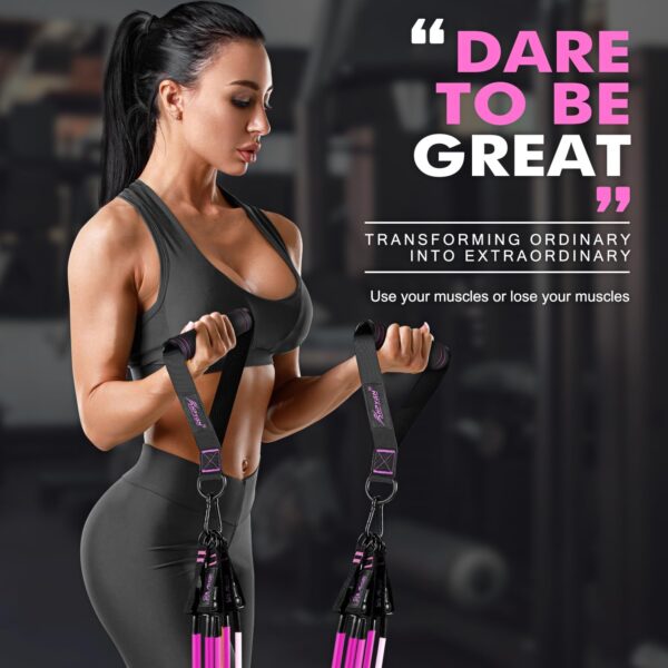 Resistance Bands, Exercise Bands with Handles, Fitness Bands, Workout Bands with Door Anchor and Ankle Straps, for Heavy Resistance Training, Physical Therapy, Shape Body, Yoga, Home Workout Set