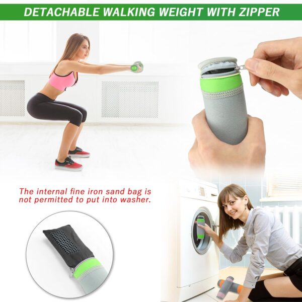 Soft Dumbbell Hand Weights Set for Jogging Running and Physical Therapy Yoga Women Men Workouts,Detachable Walking Weight with Hand Strap and Washable Cover