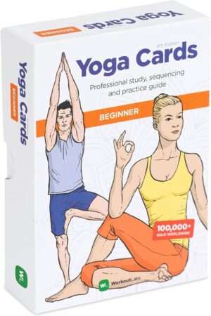 WorkoutLabs Yoga Cards – Beginner: Visual Study, Class Sequencing & Practice Guide with Essential Poses, Breathing Exercises & Meditation · Plastic Flash Cards Deck with Sanskrit