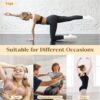 Justay 6 Pairs Pilates Socks with Grips for Women Soft Non Slip Crew Cotton Socks Athletic Workout Barre Hospital Yoga Socks