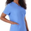 Hanes Women's Scrubs Healthcare Top, Moisture-Wicking Stretch Scrub Shirts, Ribbed Back Panel