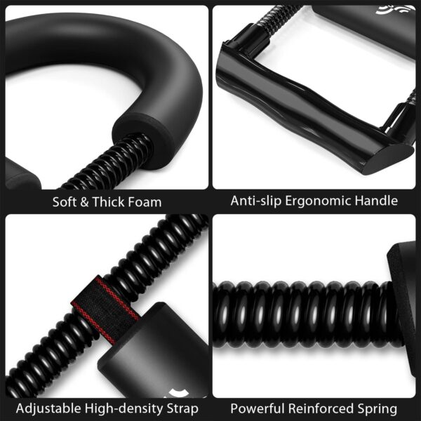 71y0GKxyGOL._AC_SL1500_.jpg Forearm Strengthener Sportneer Forearm Wrist Strengthener Exerciser with Adjustable Tension for Improving Strength - Hand Developer Arm Grip Workout Strength Trainer Home Gym Workout Equipment for Starter and Pro