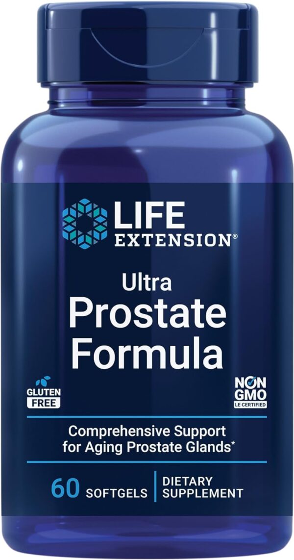 71y8QFAXpiL._AC_SL1500_.jpg Life Extension Ultra Prostate Formula, saw palmetto for men, pygeum, stinging nettle root, lycopene, 11 nutrients for prostate function, non-GMO, gluten-free, 60 softgels