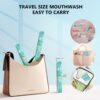 Mouthwash Travel Size Portable Mouthwash Packets to Go, Alcohol & Fluoride Free Fresh Mint Mouthwash Strips for Superior Oral Hygiene,30 Individual Disposable Mouthwash Packs