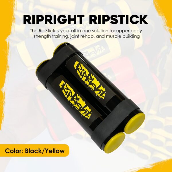 RipStick, Workout Equipment for Joint Rehab, Shoulder and Resistance Training, Muscle Building and Core Workout Equipment with 6 Adjustable Resistance Bands