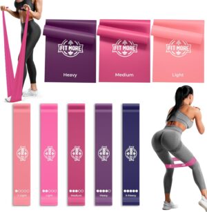Resistance Bands for Working Out, Set of Elastic Bands for Exercise, Physical Therapy, Strength Training, Pilates, Fitness, Yoga, and Home Workouts, Bandas de Resistencia para Hacer Ejercicio