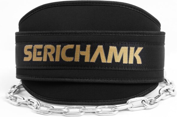 Weighted Dip Belt for Weight Lifting With Chain 46" and Loading Straps,Weighted Belt,Pullup Dip Weight Belt with Chain, Weighted Pull Up Belt for Weights,Belt Squat Belt with Chain