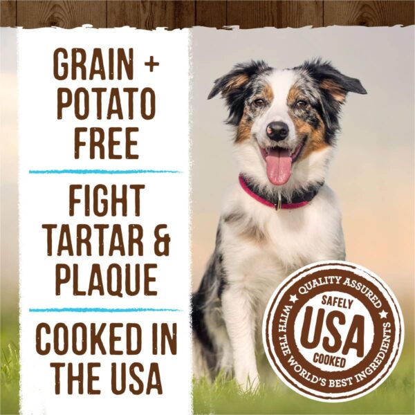 Merrick Fresh Kisses Natural Dental Chews Toothbrush Shape Treat Infused With Real Mint Medium Dogs - 30 ct. Box