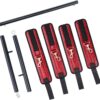 Spreader Bar Heavy Duty Stainless Steel Expandable Black Bar Home Gym with 4pcs Furry Purple Adjustable Strap,Sports Aid Training Fitness Gear Pilates Aid Kit,Yoga Set (Black+Red Crocodile PU Kit)