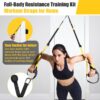 Home Resistance Training Kit, Resistance Trainer Exercise Straps with Handles, Door Anchor and Carrying Bag for Home Gym, Bodyweight Resistance Workout Straps for Indoor & Outdoor