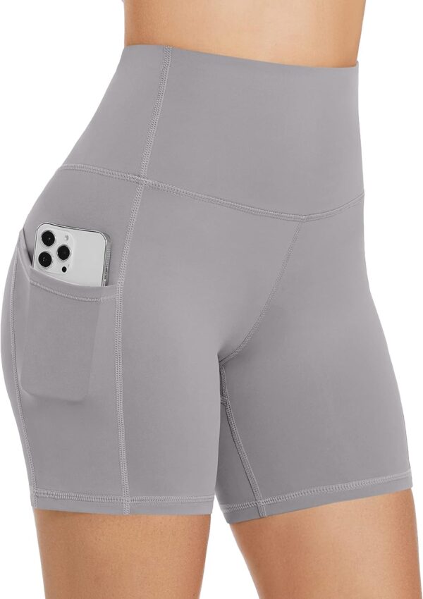 Custer's Night High Waist Out Pocket Yoga Short Tummy Control Workout Running 4 Way Stretch Yoga Leggings