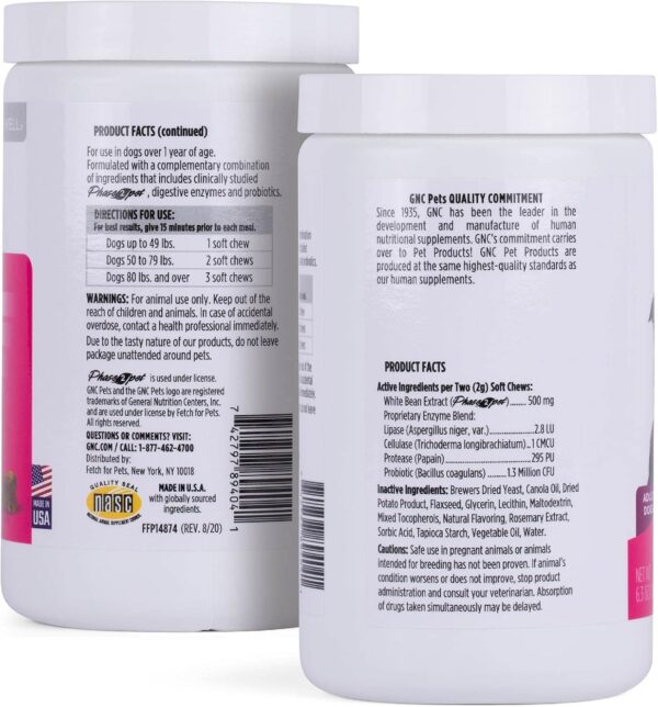 GNC Pets Advanced Weight Support Dog Supplement Soft Chews | Weight Control Dog Supplement for Adult Dogs | 90 Ct Chicken Flavor Weight Management Dog Supplement,FF14874