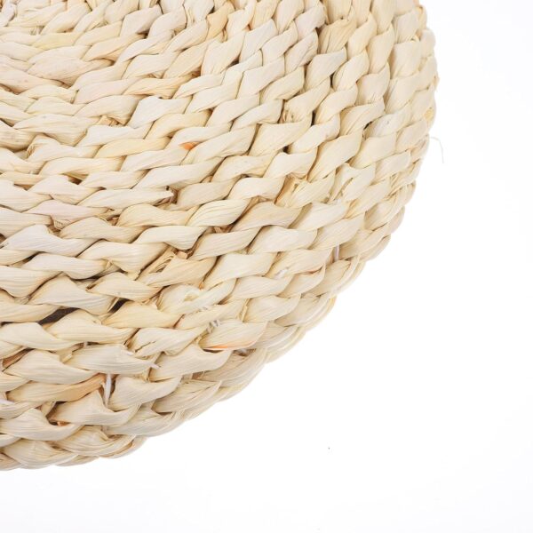1Pc Round Handmade Straw Weaving Cushion Tatami Floor Pillow for Yoga Meditation and Worship Soft Hand-Woven Seat Mat for Home Decor