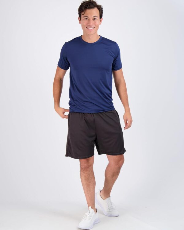 Real Essentials 5 Pack: Men’s V-Neck Dry-Fit Moisture Wicking Active Athletic Tech Performance T-Shirt