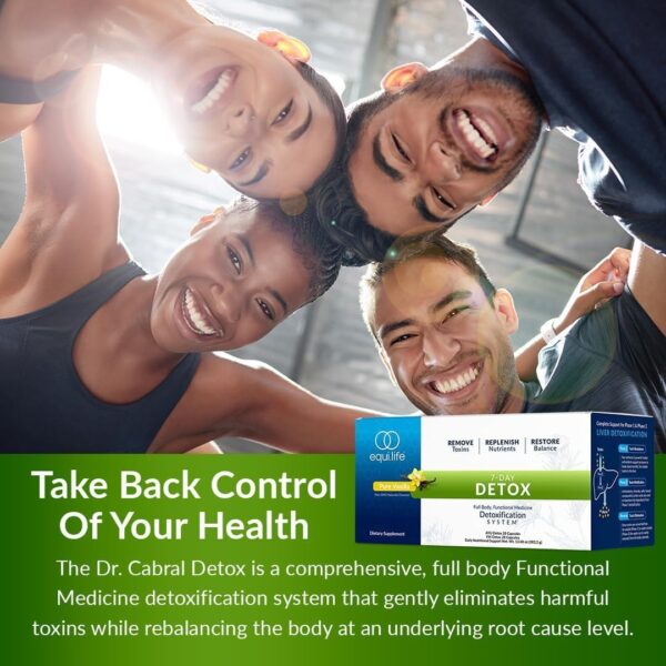 Equilife - Dr. Cabral Detox, 7-Day Detox Cleanse, Full Body Detox for Body Cleanse, May Help Boost Energy and Mood, Support Mental Clarity, Promote Overall Health and Wellness (Vanilla,14 Servings)