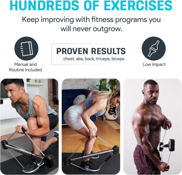 Bow Classic 36" Isometric Exercise Equipment, Portable Strength Training at Home Gym Equipment for Back, Shoulder, Chest, Biceps, Abs, Arm, Ab Workout, All in One Exerciser for Men & Women